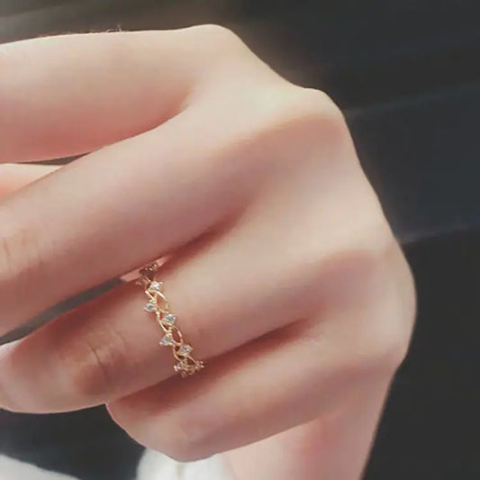 Light Luxury S925 Gold Ring
